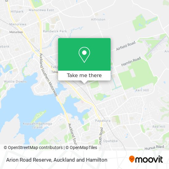 Arion Road Reserve map