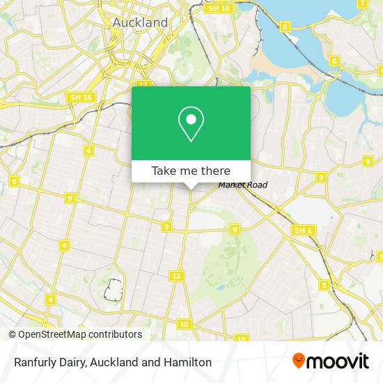 Ranfurly Dairy map