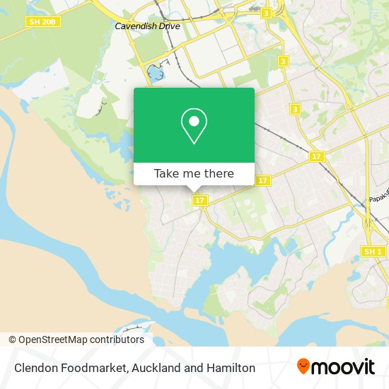 Clendon Foodmarket map