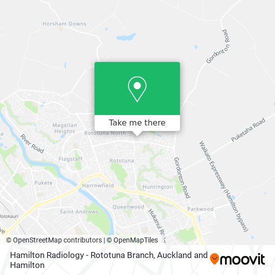 Hamilton Radiology - Rototuna Branch map