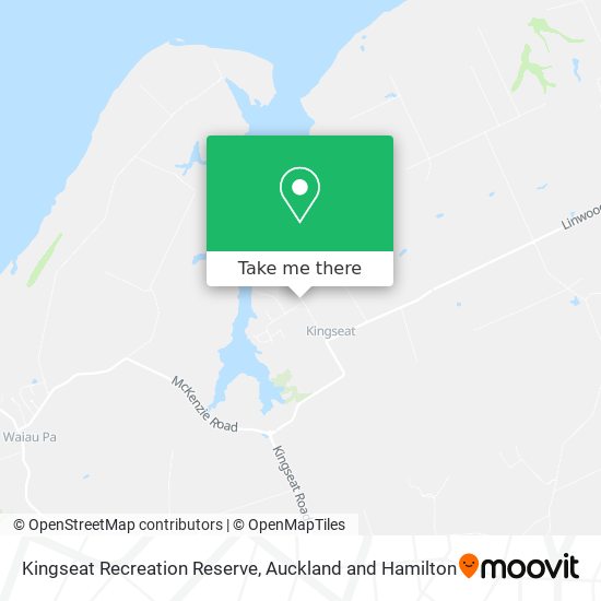 Kingseat Recreation Reserve map