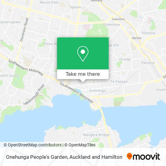 Onehunga People's Garden map