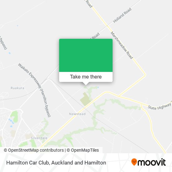 Hamilton Car Club map