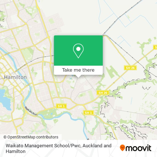 Waikato Management School/Pwc map