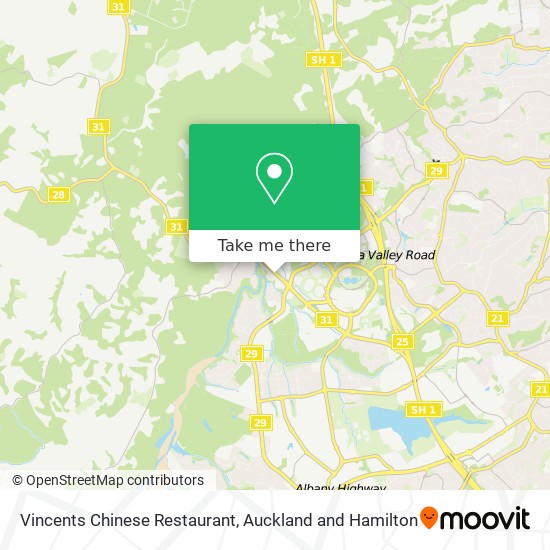 Vincents Chinese Restaurant map