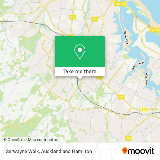 Serwayne Walk map