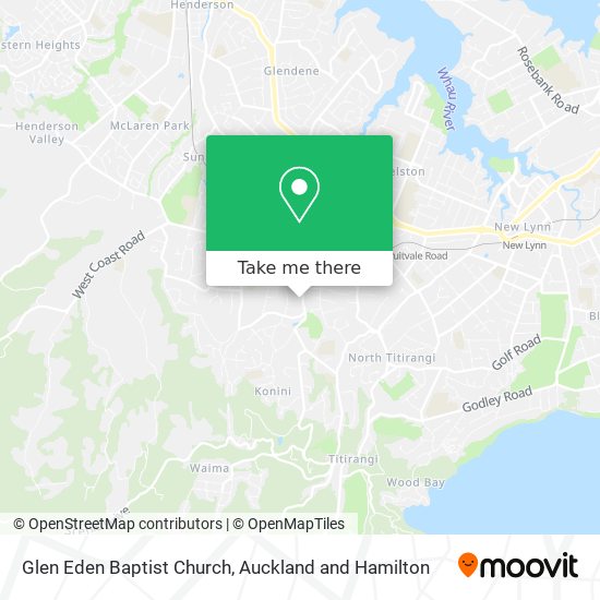 Glen Eden Baptist Church map