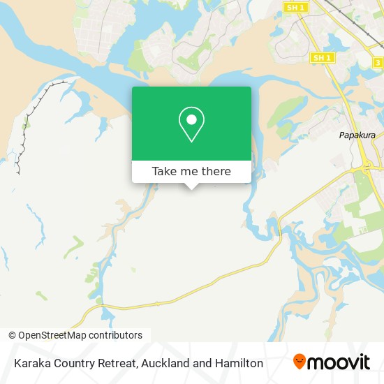 Karaka Country Retreat map