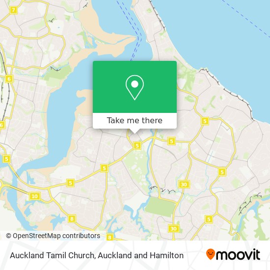 Auckland Tamil Church map