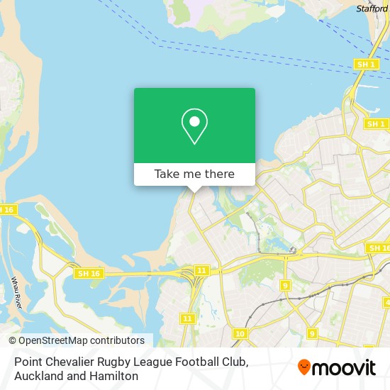 Point Chevalier Rugby League Football Club map