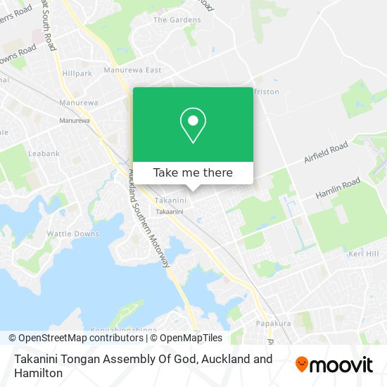 Takanini Tongan Assembly Of God map