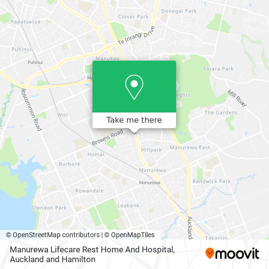 Manurewa Lifecare Rest Home And Hospital map