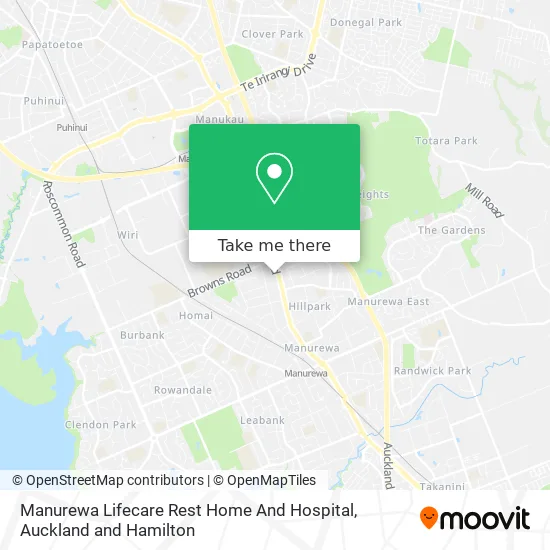 Manurewa Lifecare Rest Home And Hospital map