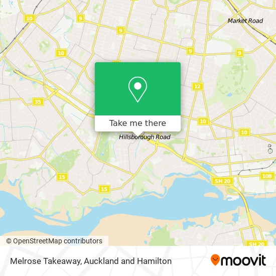 Melrose Takeaway map