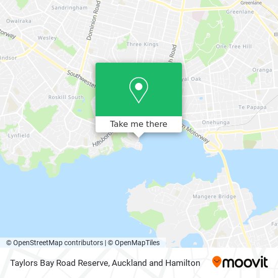 Taylors Bay Road Reserve map