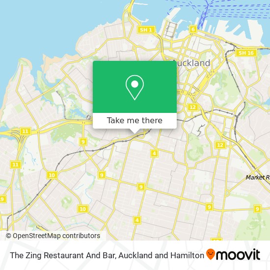 The Zing Restaurant And Bar map