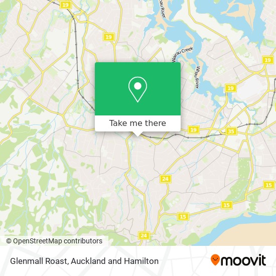 Glenmall Roast map