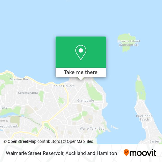 Waimarie Street Reservoir map