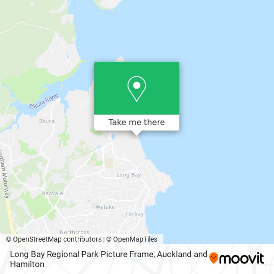 Long Bay Regional Park Picture Frame map