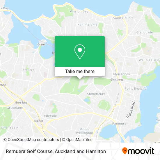 Remuera Golf Course map
