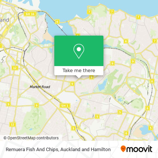 Remuera Fish And Chips地图