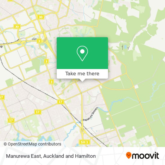 Manurewa East map