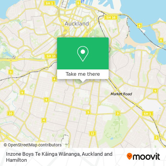 Inzone Boys Te Kāinga Wānanga map