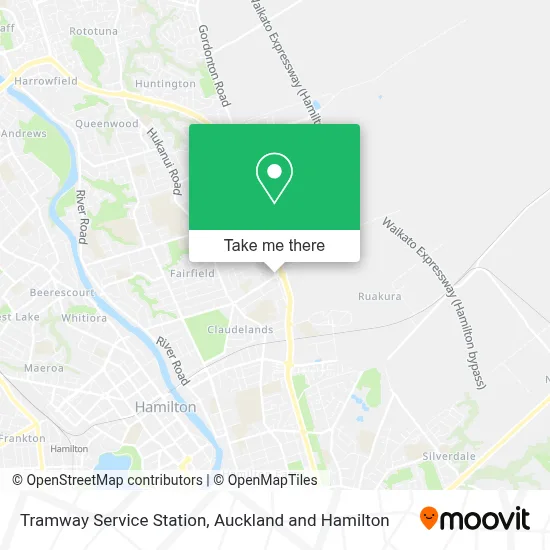 Tramway Service Station map
