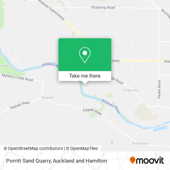 Porritt Sand Quarry map