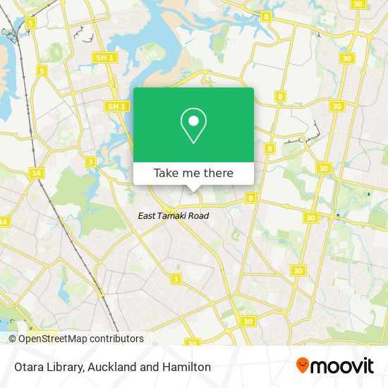 Otara Library map