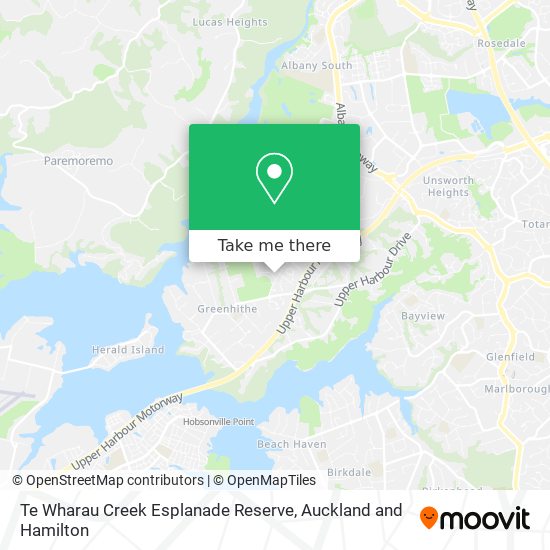 Te Wharau Creek Esplanade Reserve map