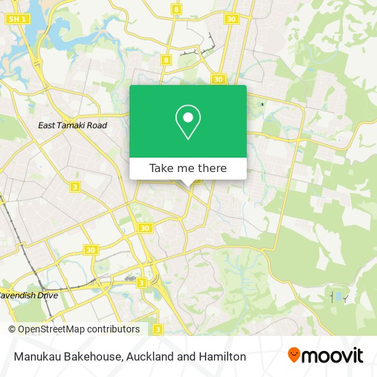 Manukau Bakehouse map