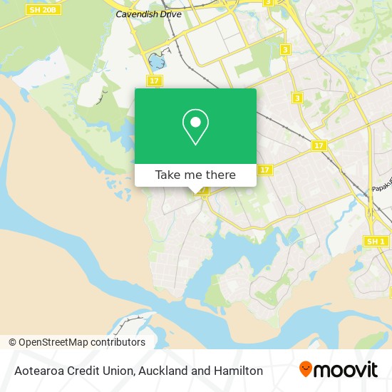 Aotearoa Credit Union map