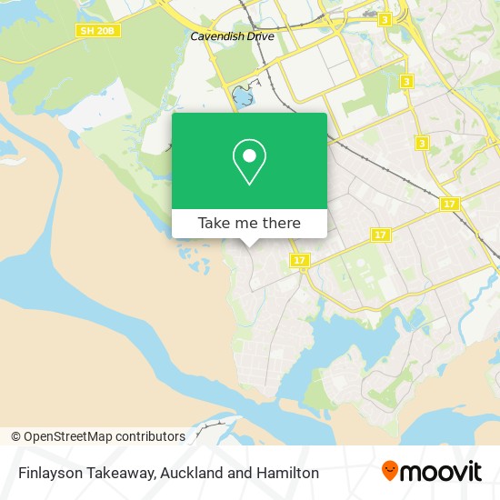 Finlayson Takeaway map