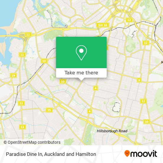 Paradise Dine In map