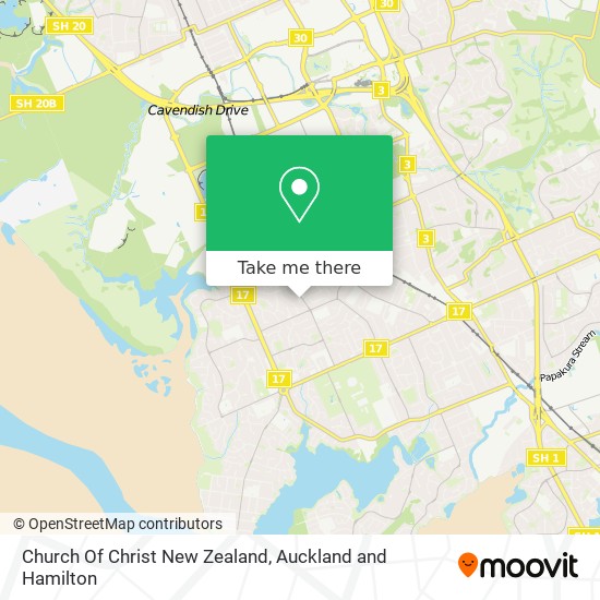 Church Of Christ New Zealand地图