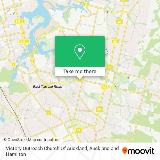 Victory Outreach Church Of Auckland地图