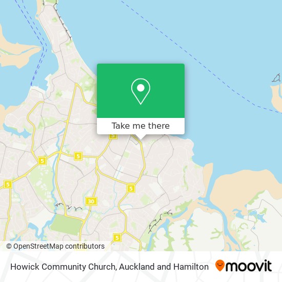 Howick Community Church map