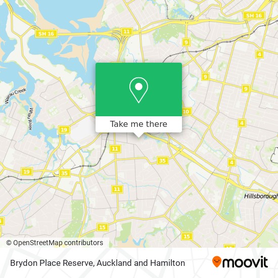 Brydon Place Reserve map