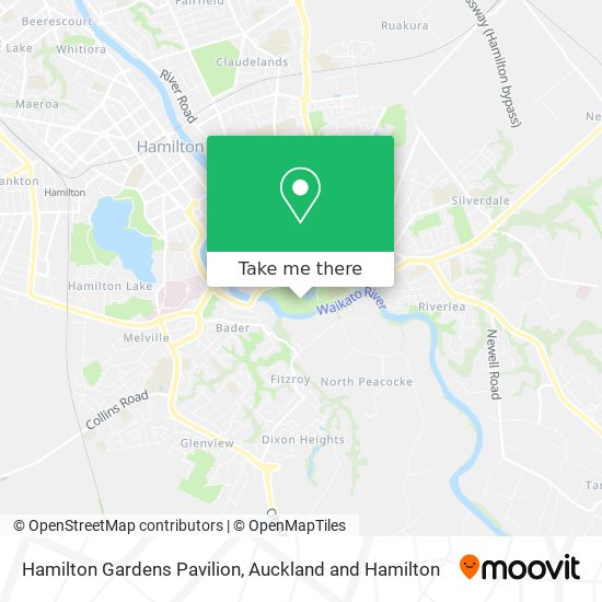 Hamilton Gardens Pavilion map