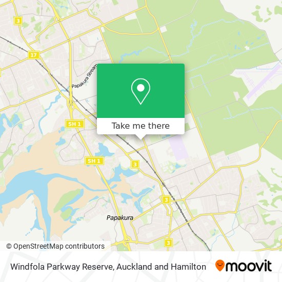 Windfola Parkway Reserve map