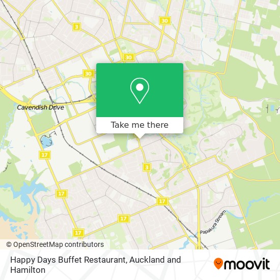 Happy Days Buffet Restaurant map