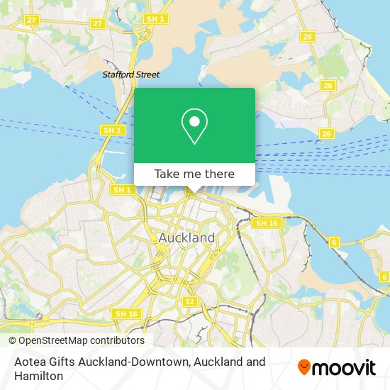 Aotea Gifts Auckland-Downtown map