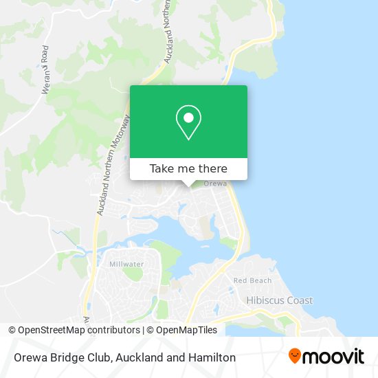 Orewa Bridge Club map