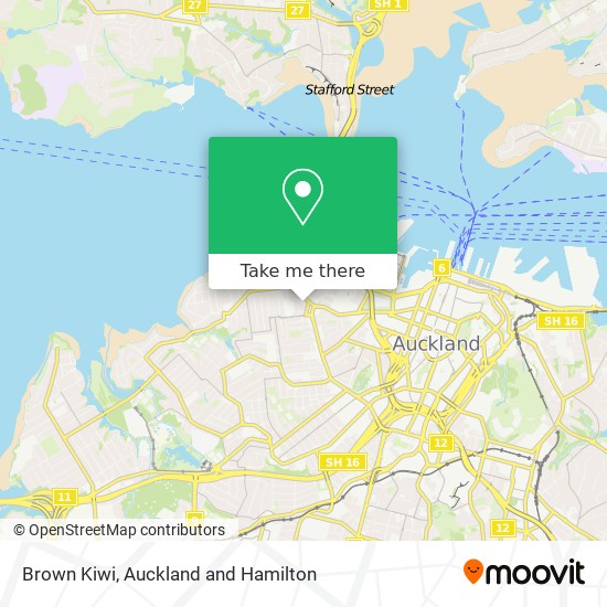 Brown Kiwi map