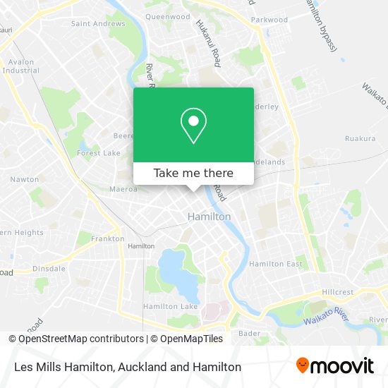 Les Mills Hamilton map