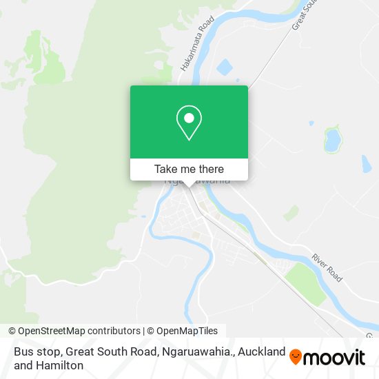 Bus stop, Great South Road, Ngaruawahia. map