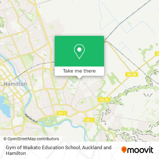 Gym of Waikato Education School map