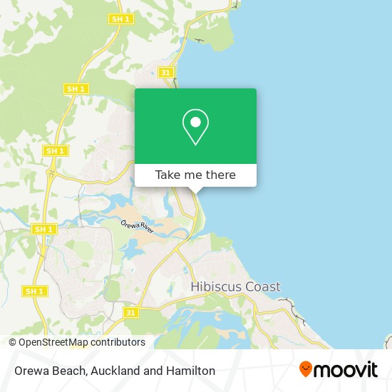 Orewa Beach map