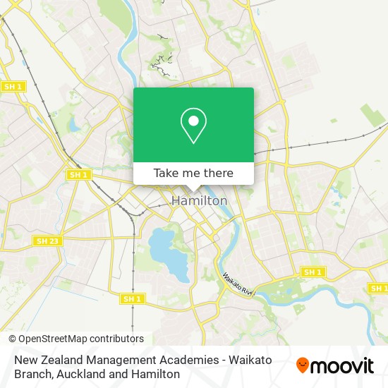New Zealand Management Academies - Waikato Branch map